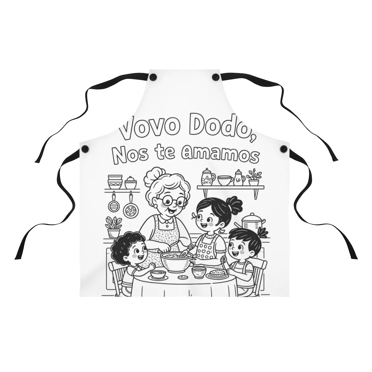 Custom Apron with Your Design Coloring Page Kit with 10 Fabric Markers
