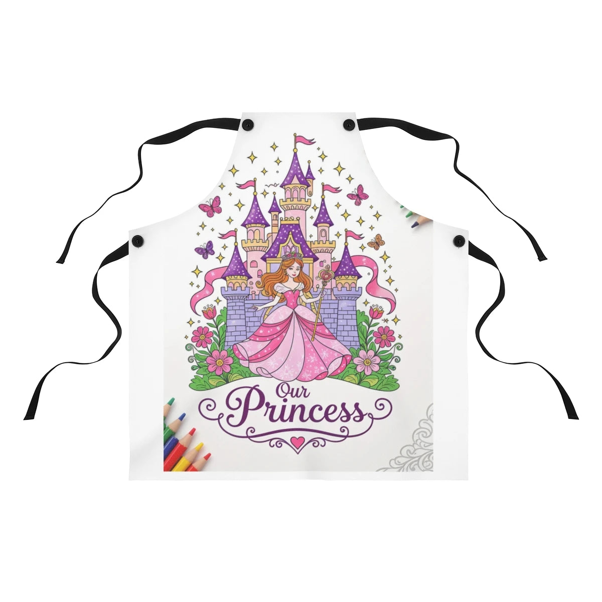 Custom Apron Colorful Design with Fabric Markers