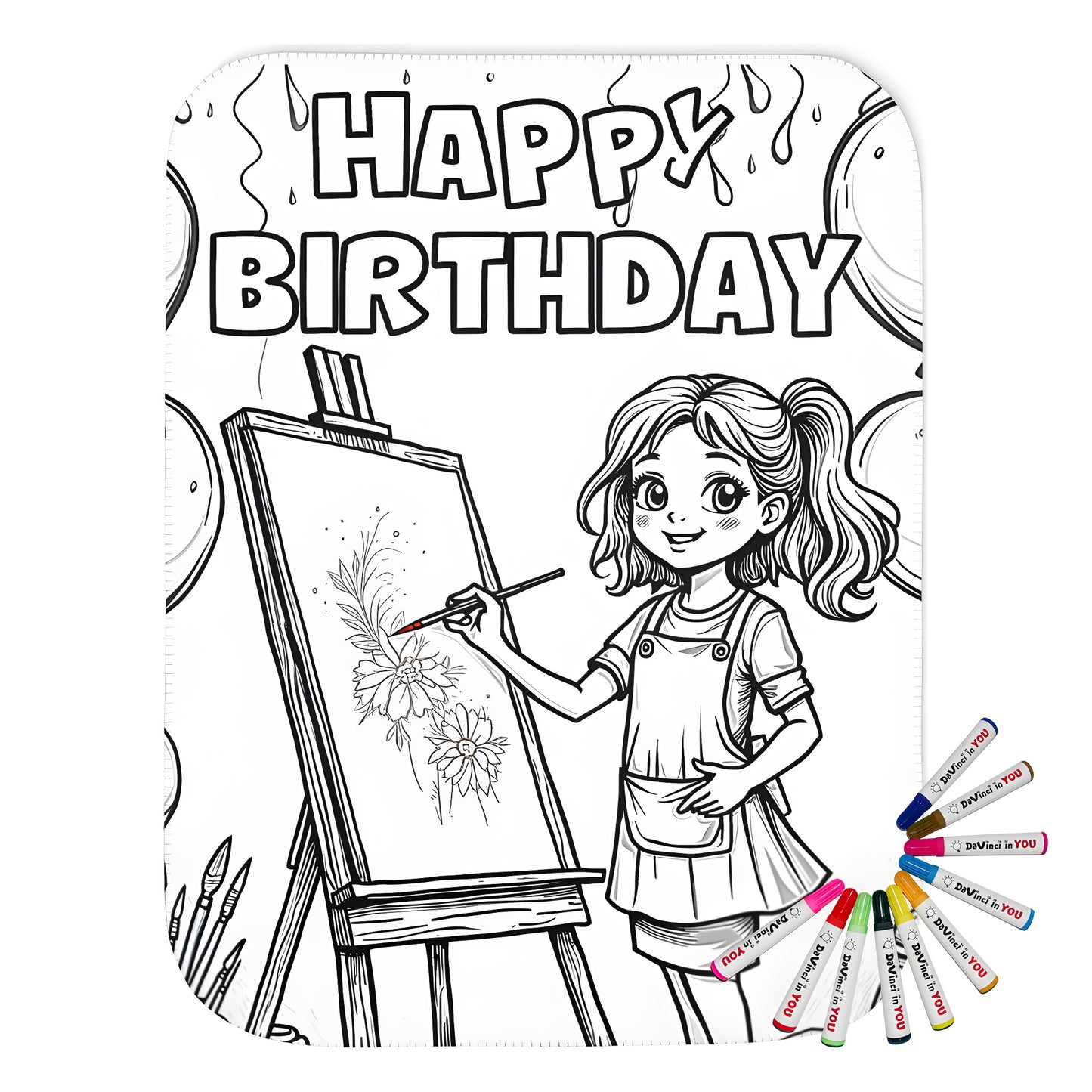 Birthday party themed blanket for kids and adults