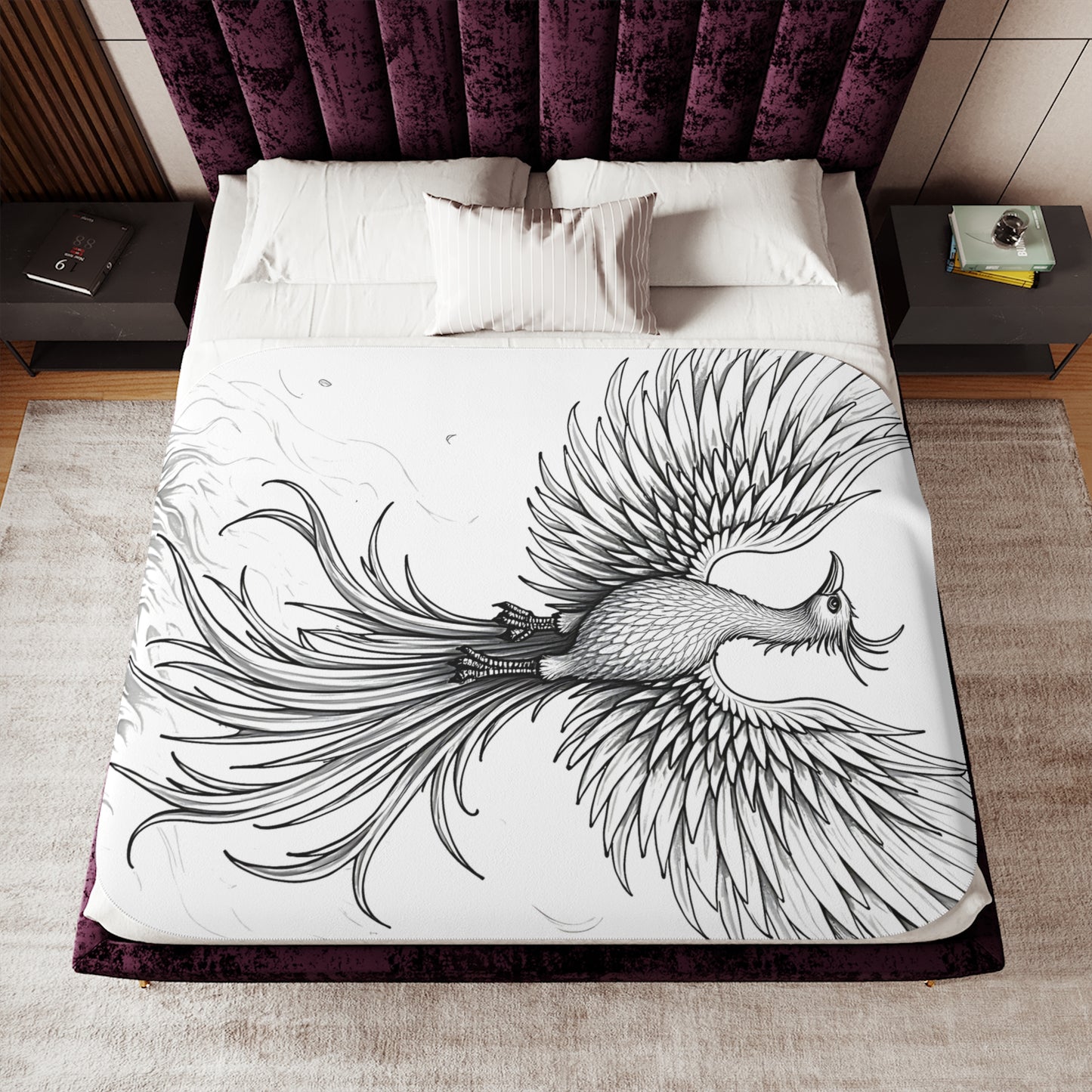 Blanket Coloring Kit with 10 Fabric Markers - Phoenix Rising