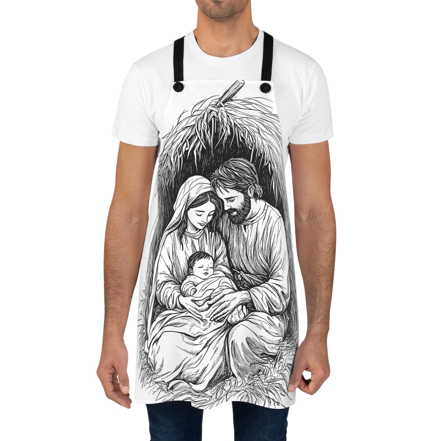 Apron Coloring Kit with 10 Fabric Markers - Holy Family