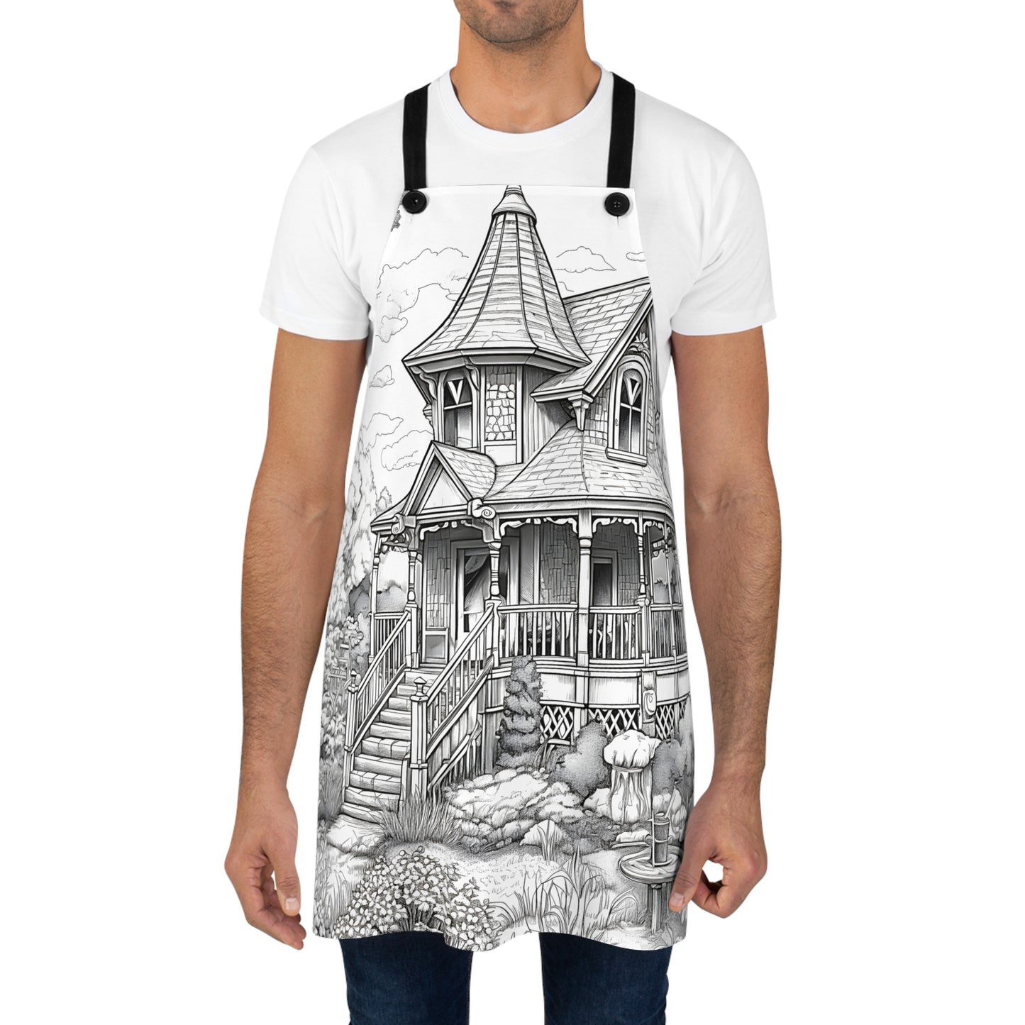 Apron Coloring Kit with 10 Fabric Markers - Victorian House