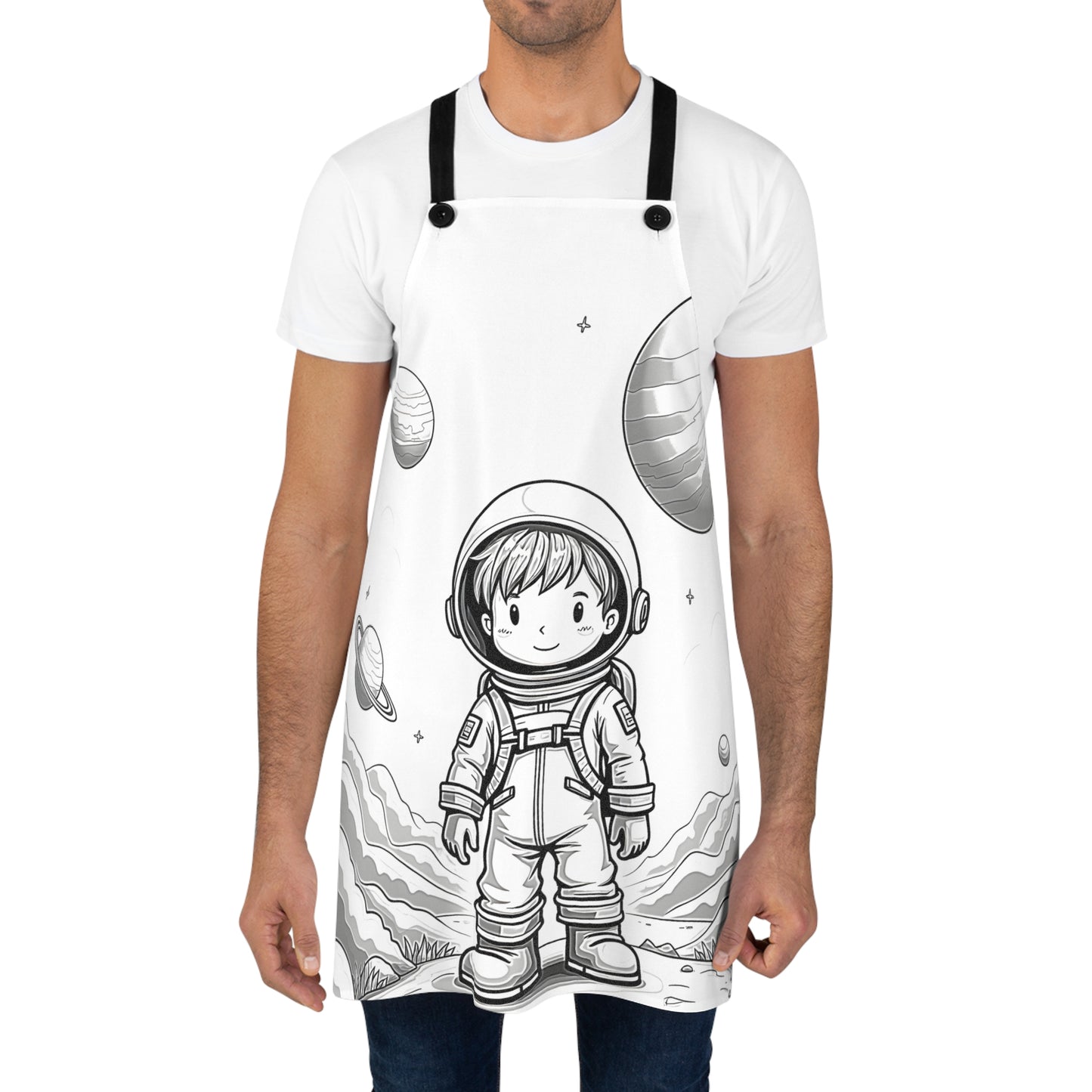 Apron Coloring Kit with 10 Fabric Markers - Astronaut