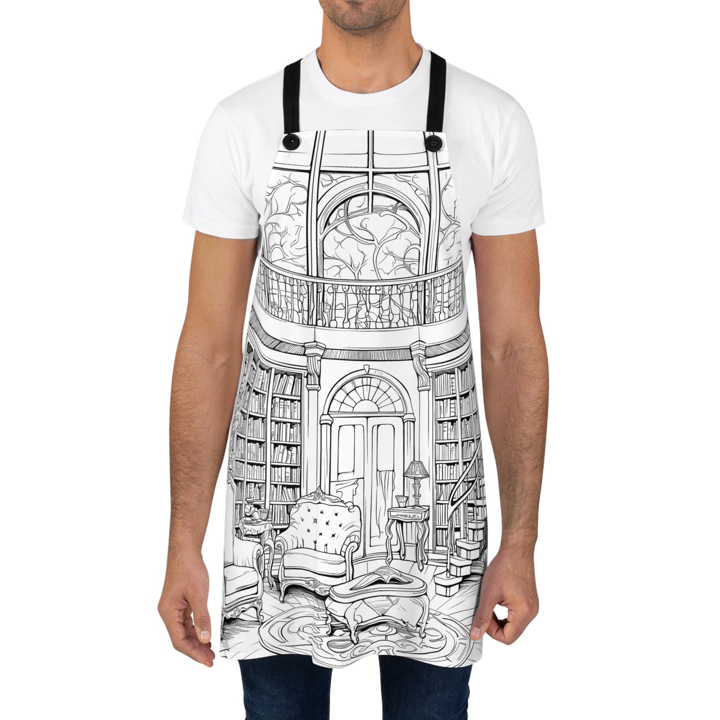 Apron Coloring Kit with 10 Fabric Markers - Luxury Library