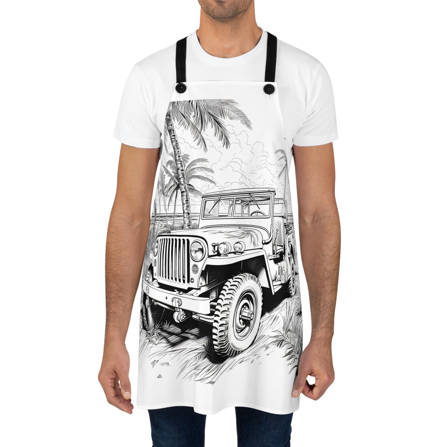 Apron Coloring Kit with 10 Fabric Markers - Jeep