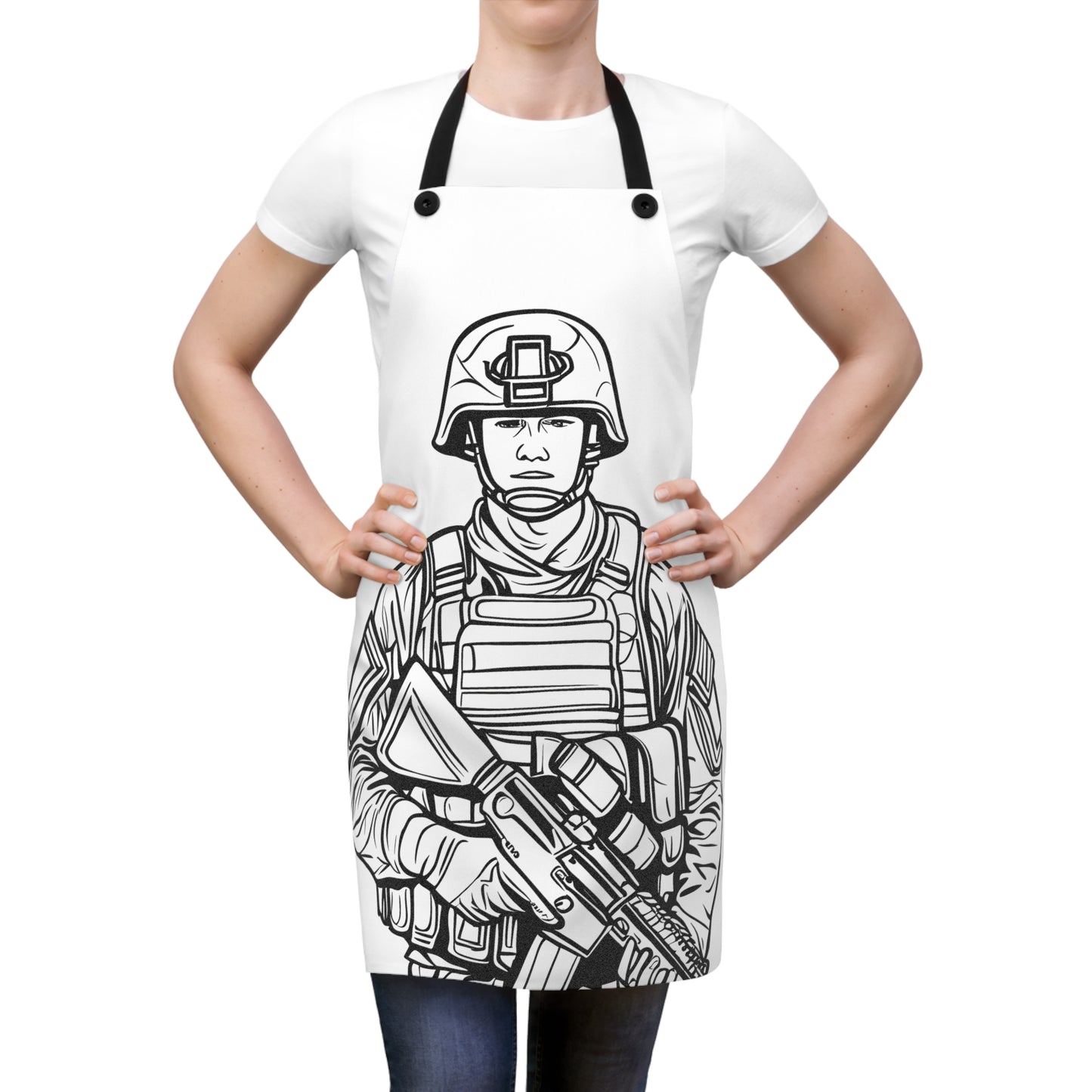Apron Coloring Kit with 10 Fabric Markers - Soldier