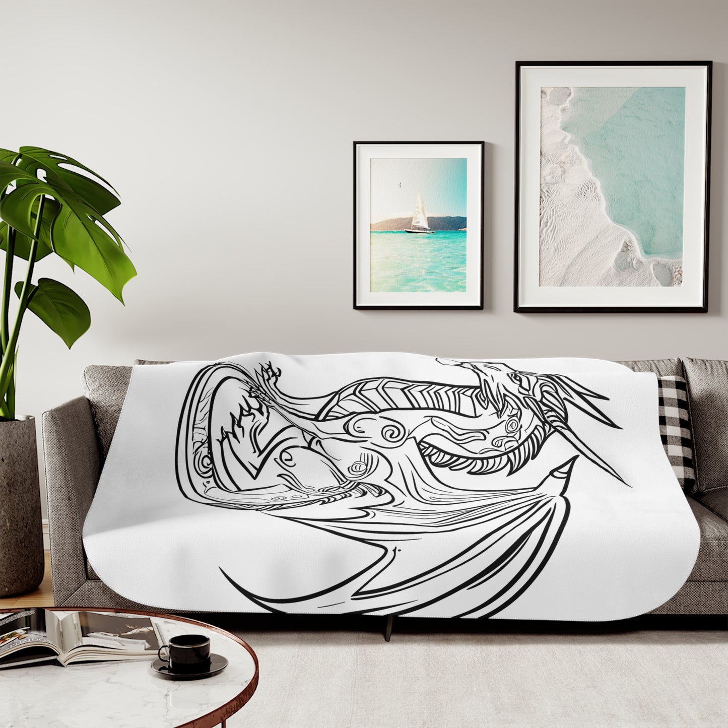 Blanket Coloring Kit with 10 Fabric Markers - Dragon