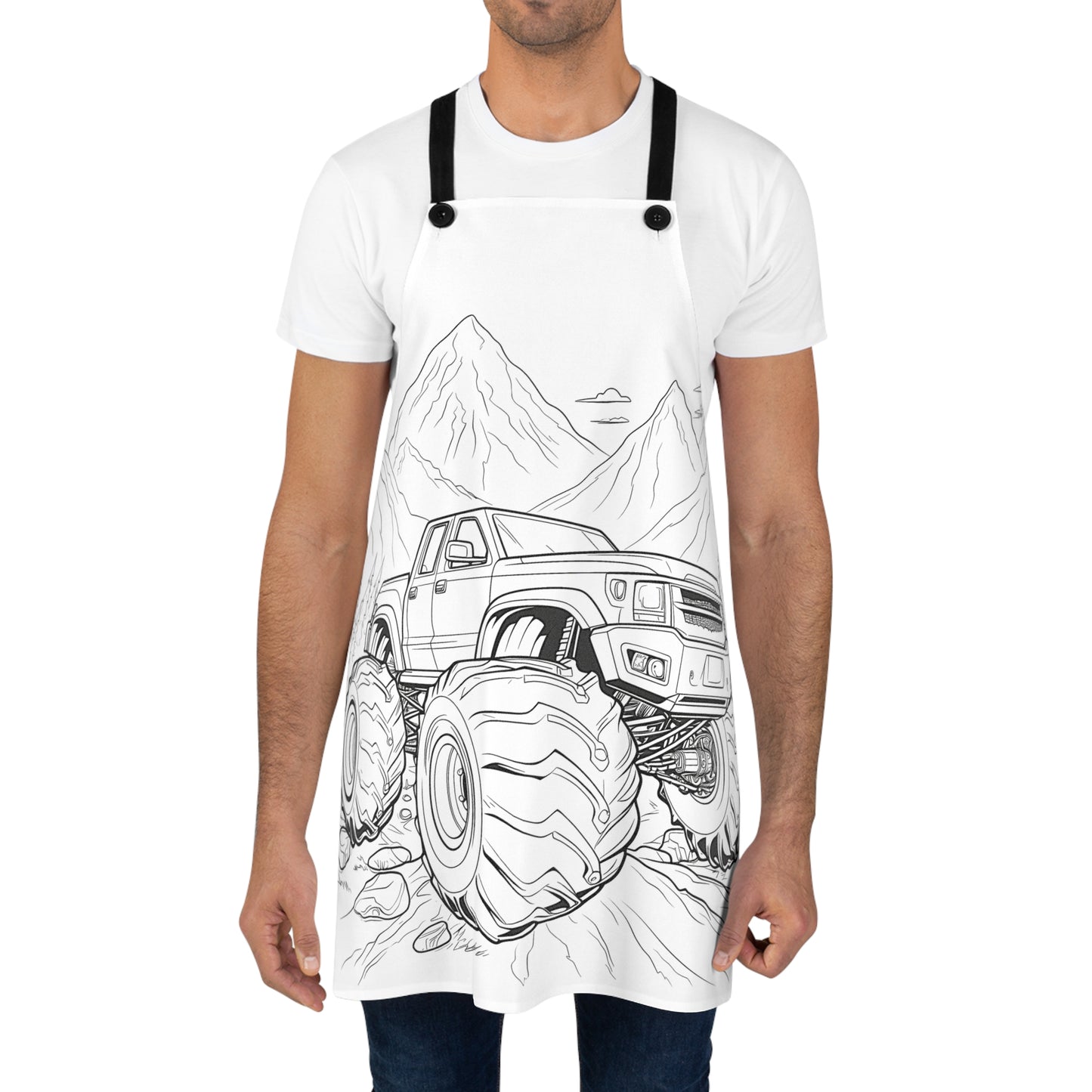 Apron Coloring Kit with 10 Fabric Markers - Off-Road Adventure