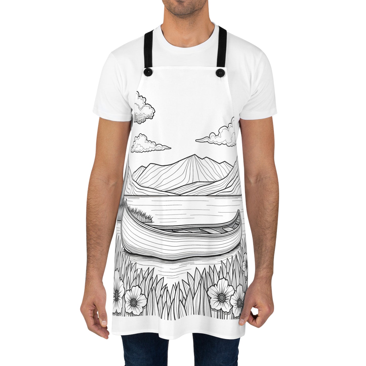 Apron Coloring Kit with 10 Fabric Markers - Lake