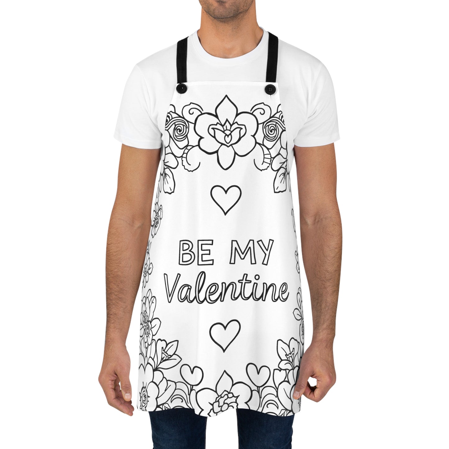 Apron Coloring Kit with 10 Fabric Markers - Valentine's Day