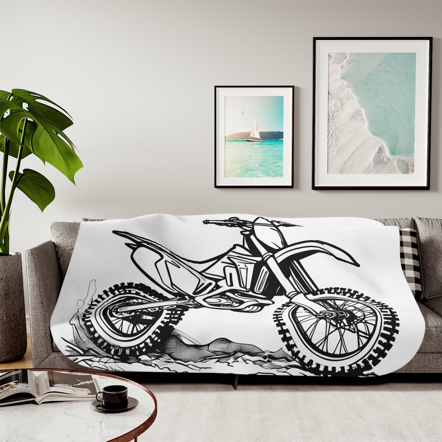 Blanket Coloring Kit with 10 Fabric Markers - Dirt Bike Adventure