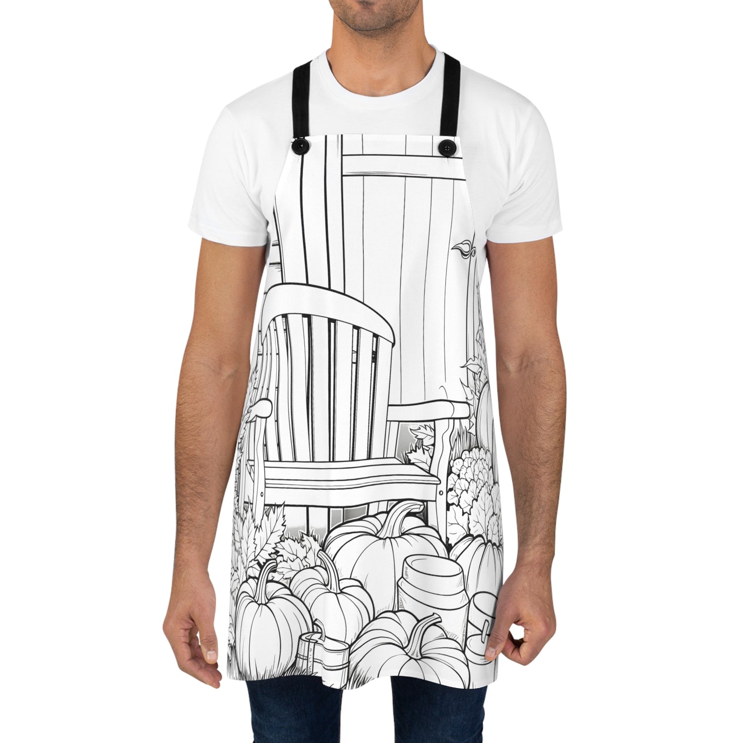 Apron Coloring Kit with 10 Fabric Markers - Pumpkin Patch