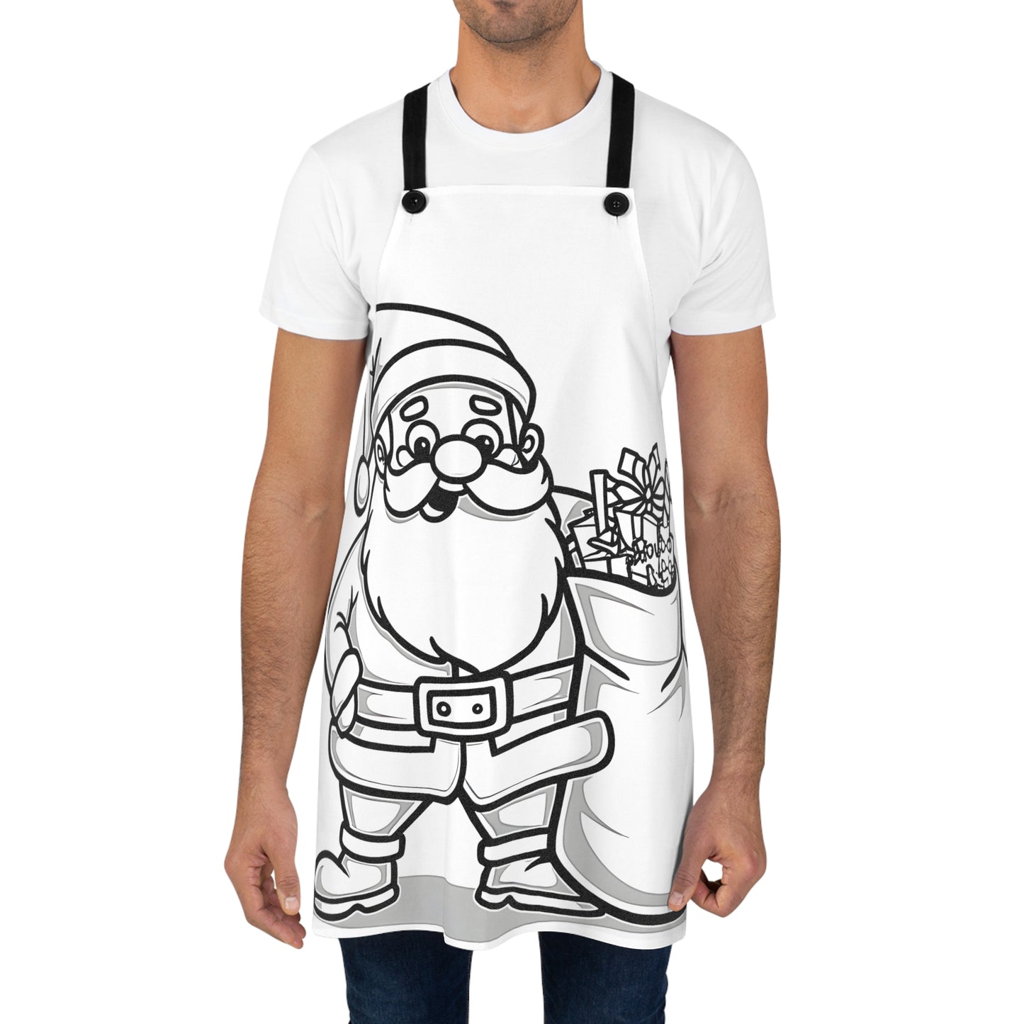 Apron Coloring Kit with 10 Fabric Markers - Santa Claus