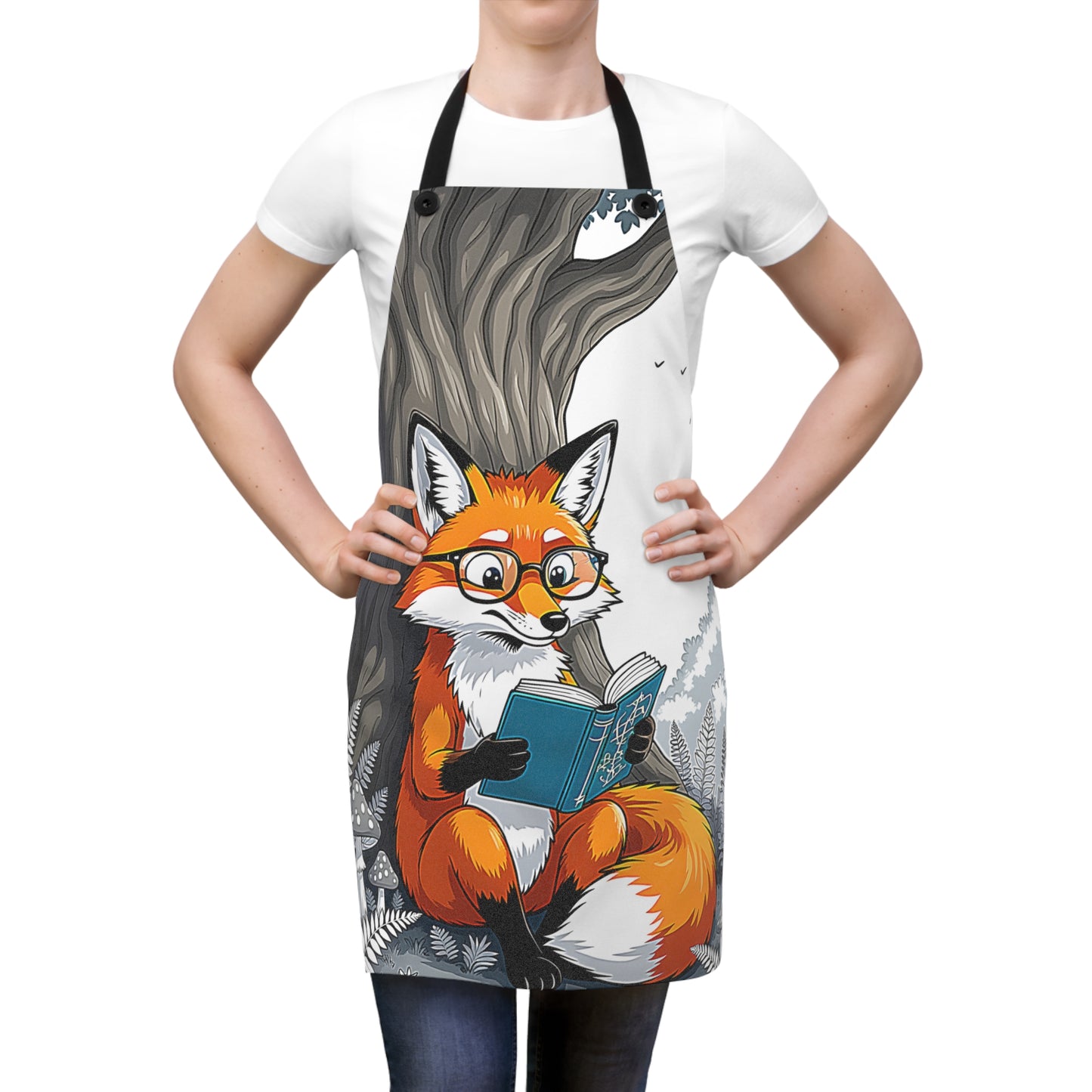 Apron Colorful Graphic Design - Fox Reading