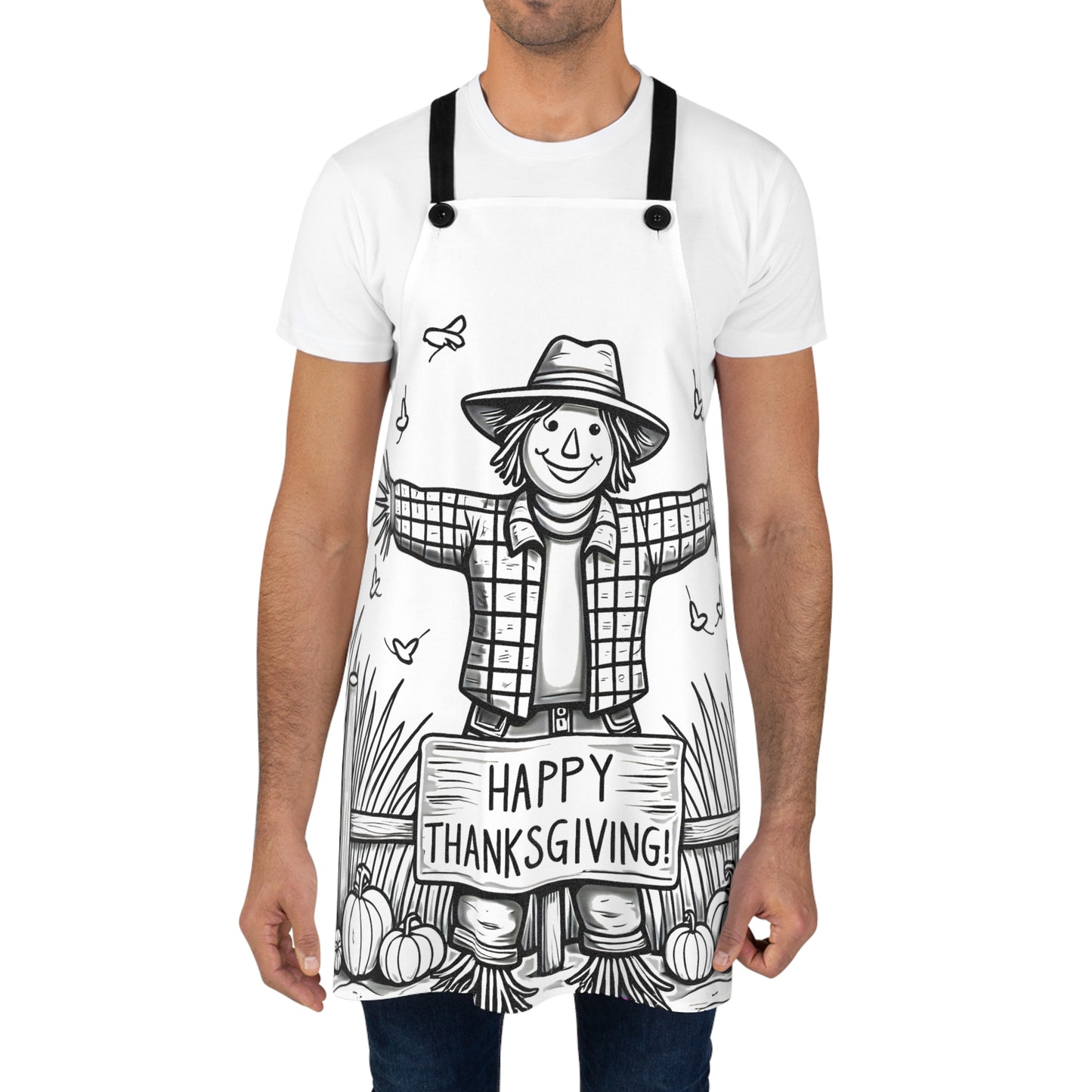 Apron Coloring Kit with 10 Fabric Markers - Thanksgiving