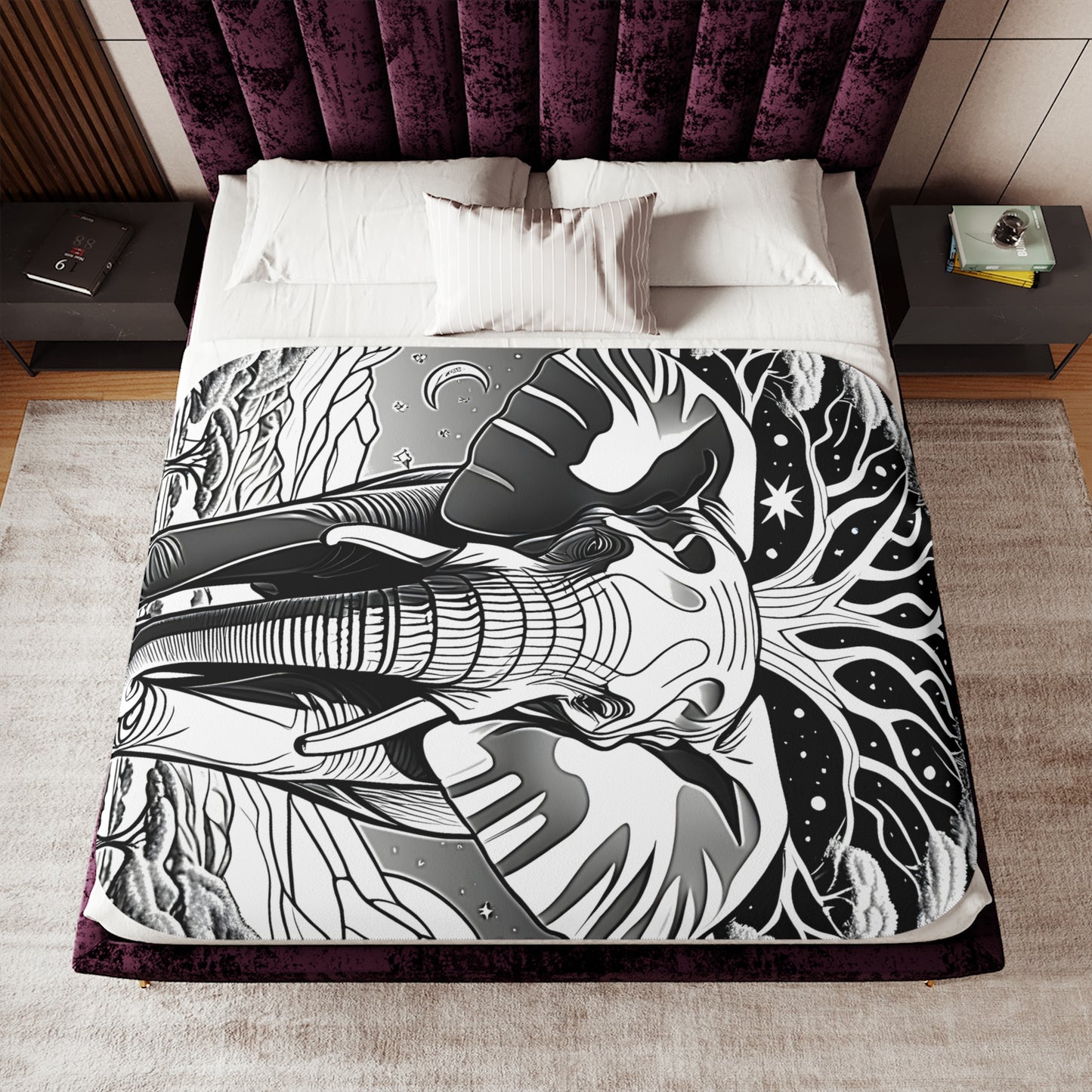 Blanket Coloring Kit with 10 Fabric Markers - Artistic Elephant