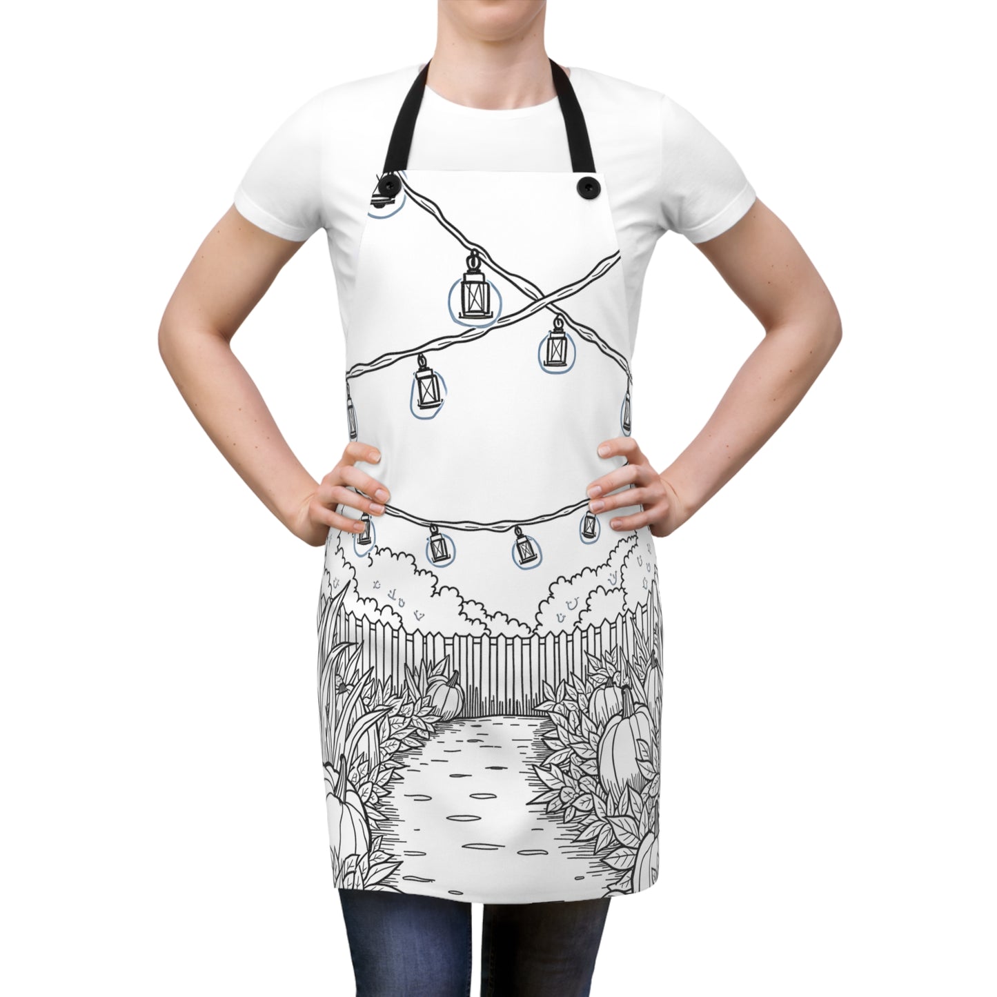 Apron Coloring Kit with 10 Fabric Markers - Pumpkin Pathway