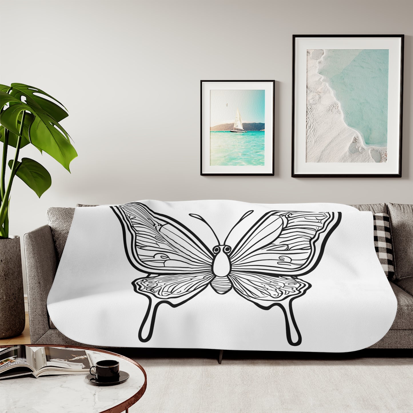 Blanket Coloring Kit with 10 Fabric Markers - Butterfly