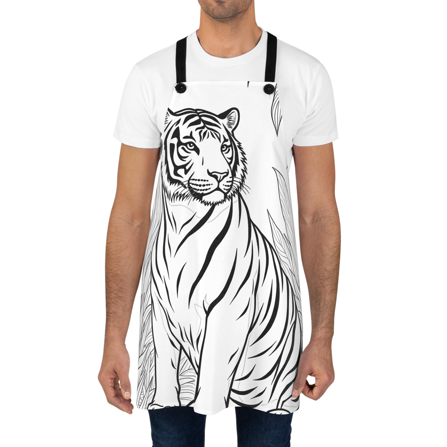Apron Coloring Kit with 10 Fabric Markers - Wild Tiger