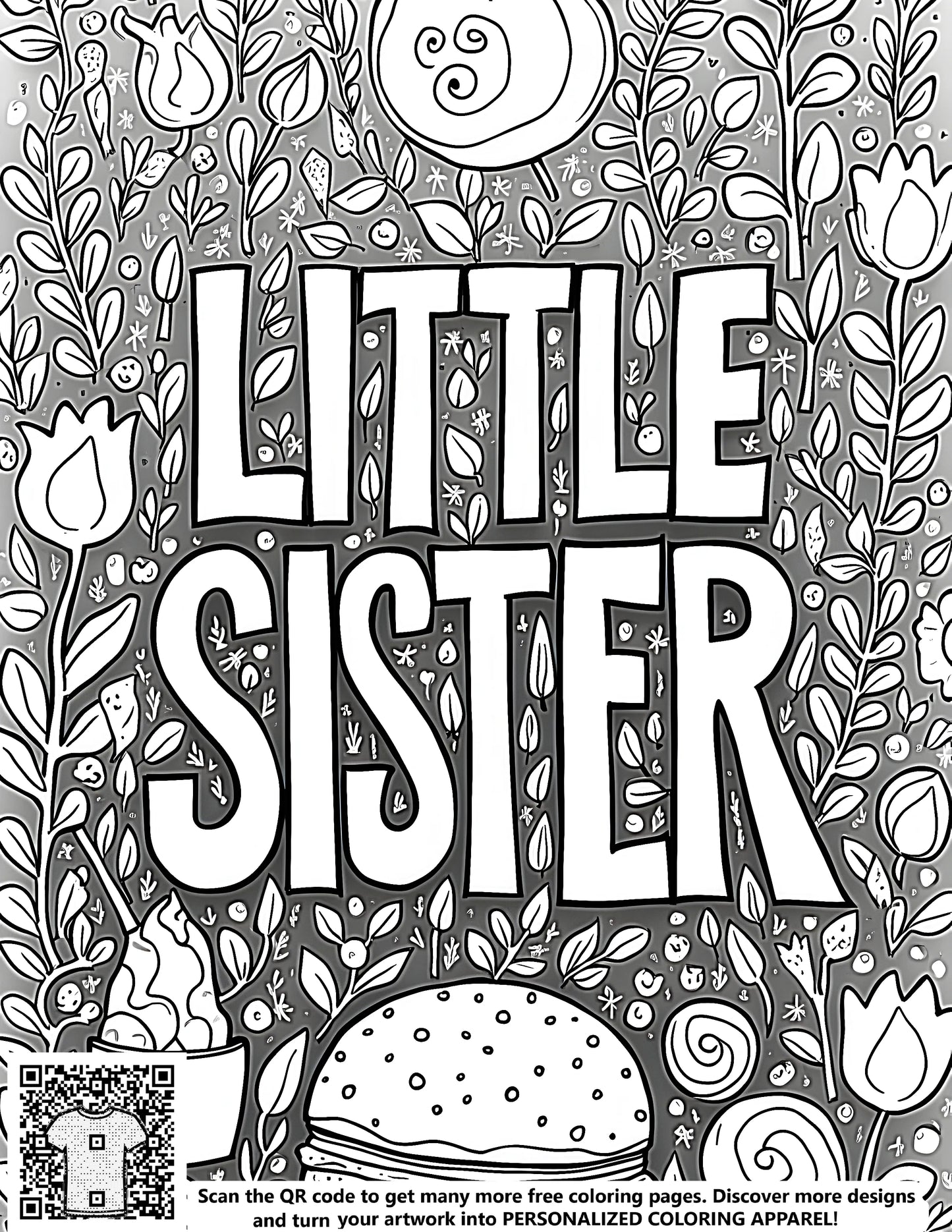 Free coloring page kit for siblings with 10 fabric markers