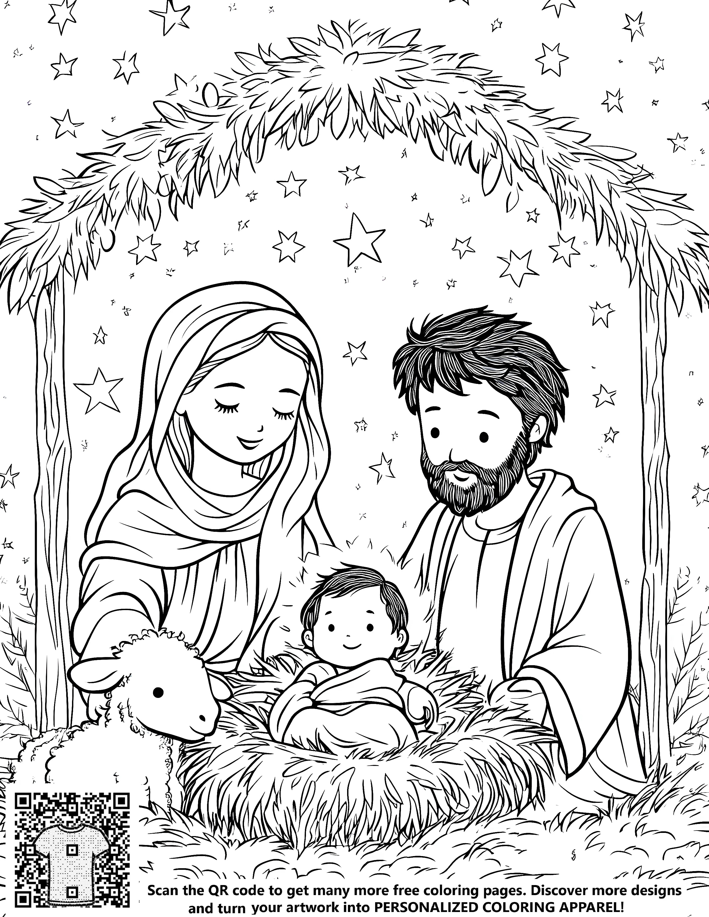 FREE Nativity Scene Coloring Page - Download NOW for Christmas Joy