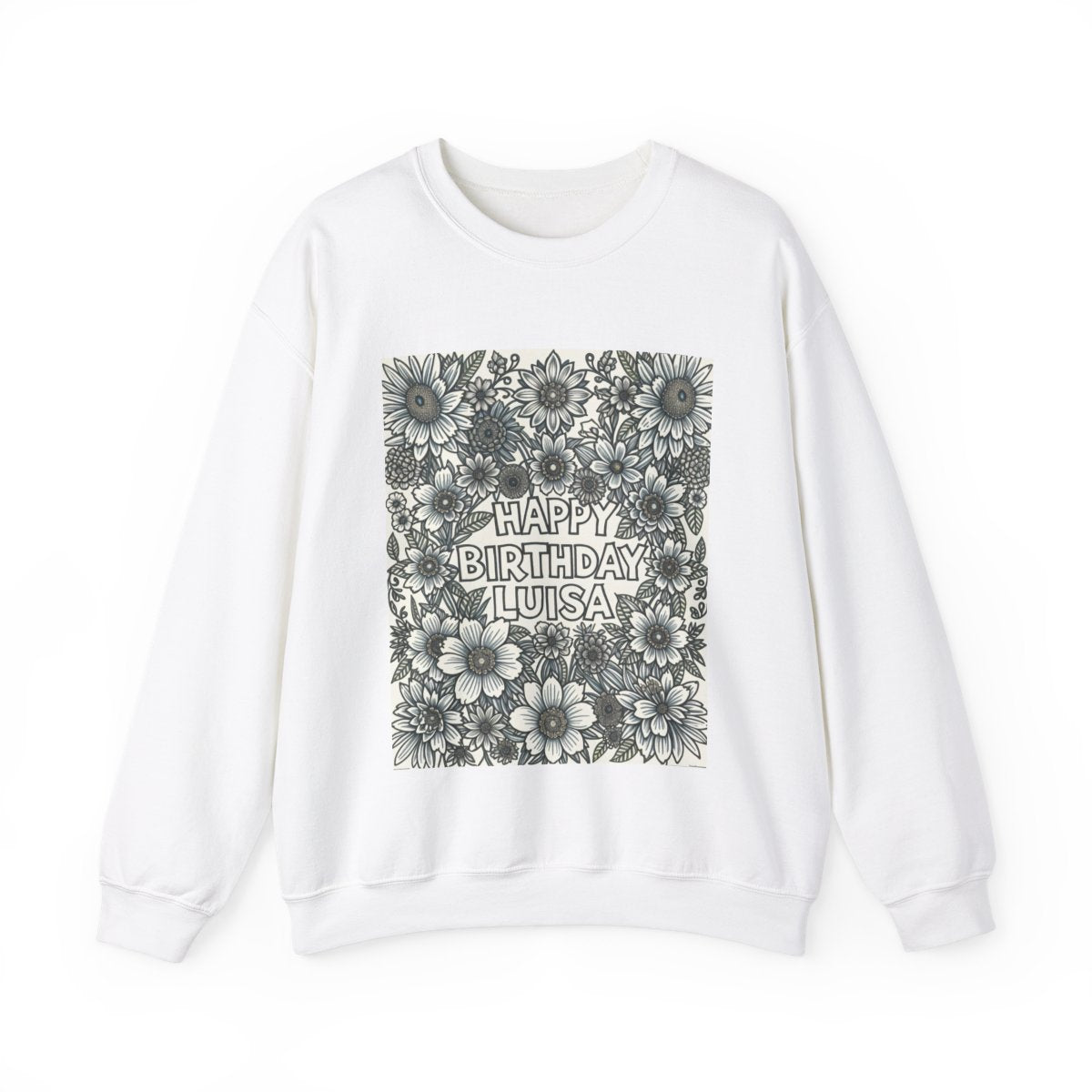 Custom Adult Crewneck Sweatshirt Coloring Kit with 10 Fabric Markers