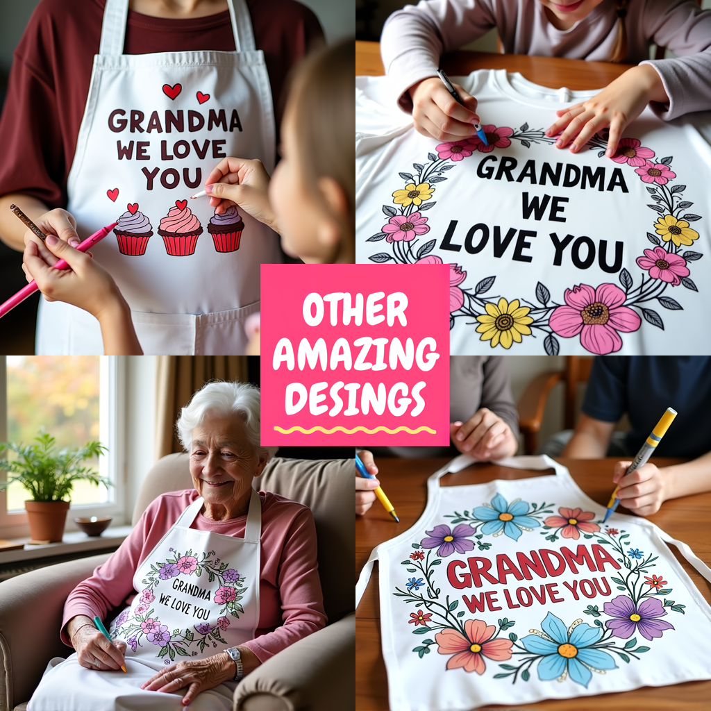 FREE Grandma We Love You Coloring Page with Hearts and Cupcakes Printable