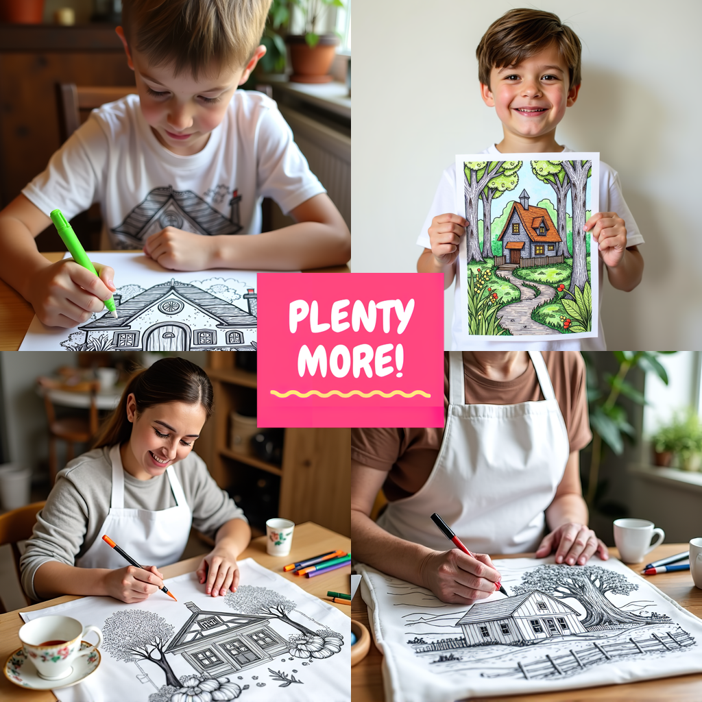FREE Country House Coloring Page - Intricate Black and White Drawing Download