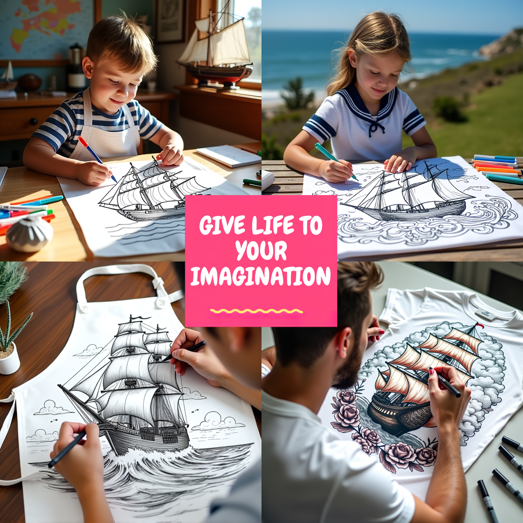 FREE Sailing Ship Coloring Page - Printable Detailed Line Drawing of Grand Sailing Ship