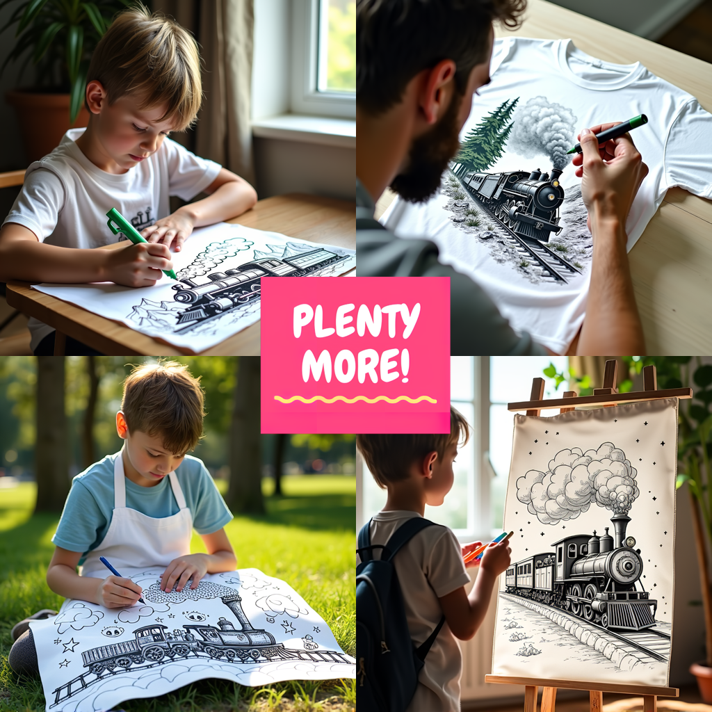 FREE Steam Locomotive Coloring Page Download NOW