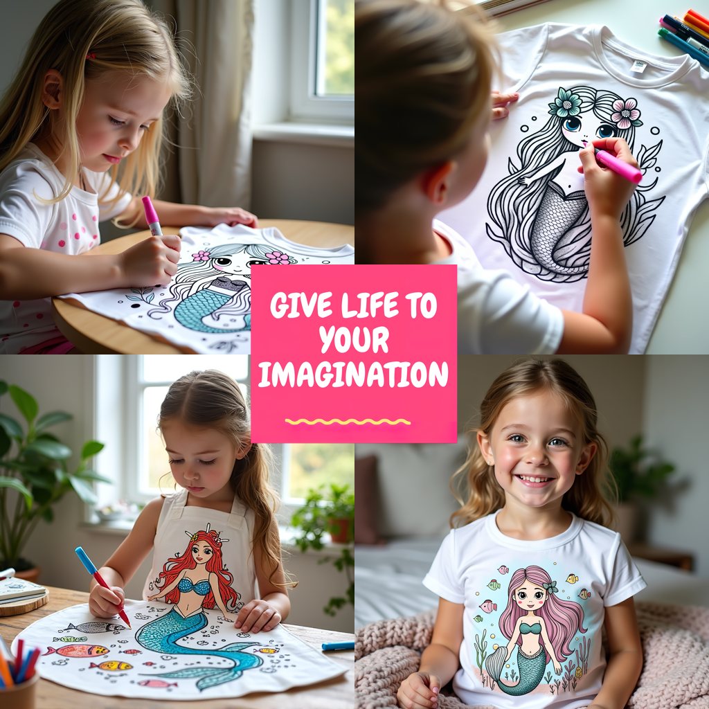 FREE Mermaid Coloring Page - Cute Mermaid with Seashell Printable Download
