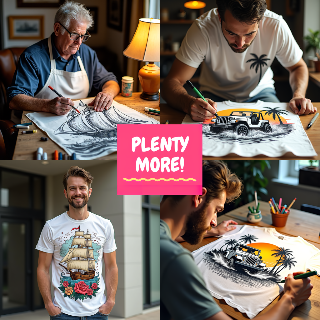 Adult Sweatshirt Coloring Kit with 10 Fabric Markers - Captain