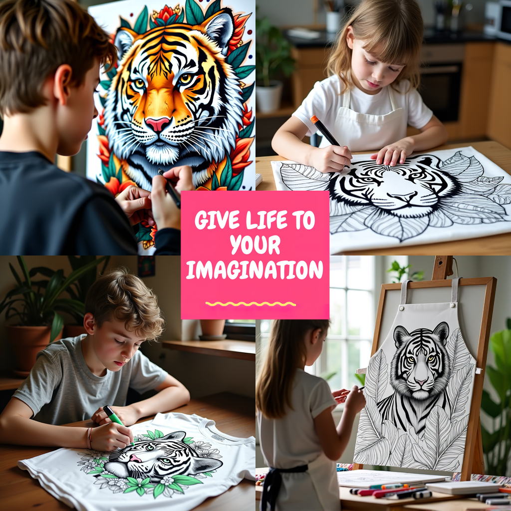FREE Tiger Coloring Page with Intricate Floral Border - Download NOW