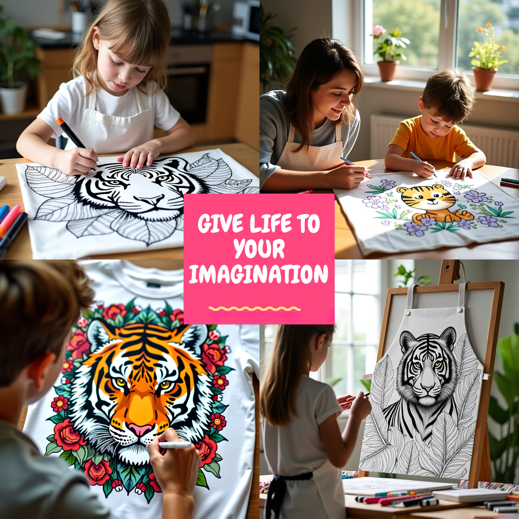 FREE Tiger Face Floral Coloring Page - Printable Wildlife Art Download