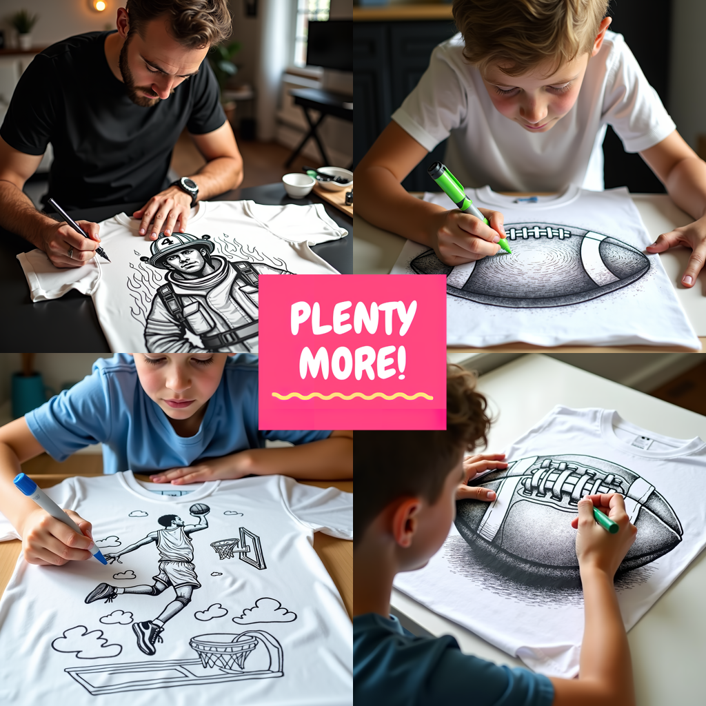 Adult Sweatshirt Coloring Kit with 10 Fabric Markers - Golf