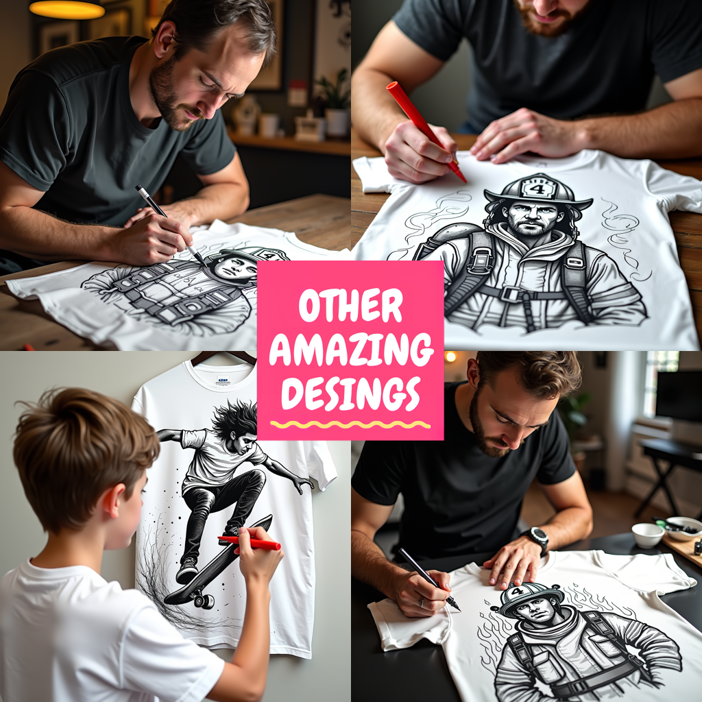 Adult Sweatshirt Coloring Kit with 10 Fabric Markers - Lacrosse