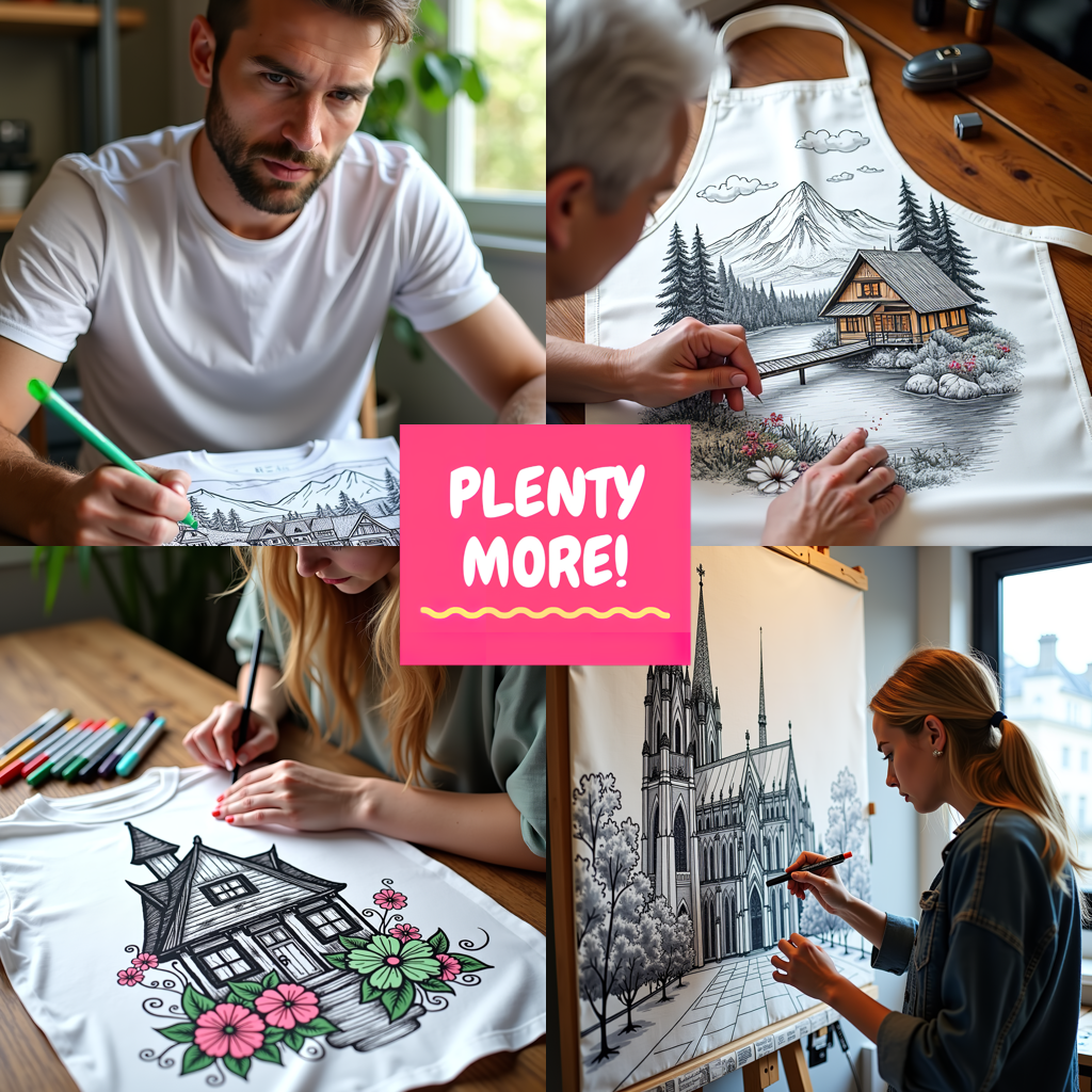 Adult Sweatshirt Coloring Kit with 10 Fabric Markers - Knight on Horseback