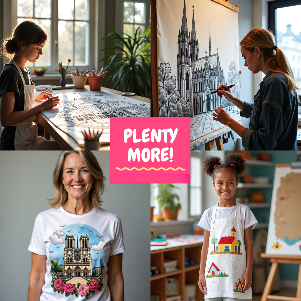Women's T-shirt Coloring Kit with 10 Fabric Markers - Pagoda