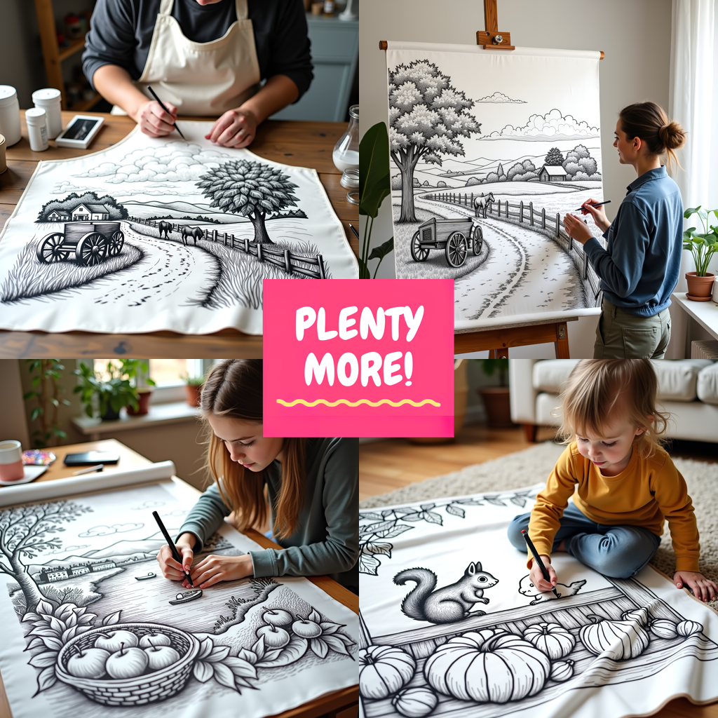 FREE Serene Countryside Coloring Page - Download NOW