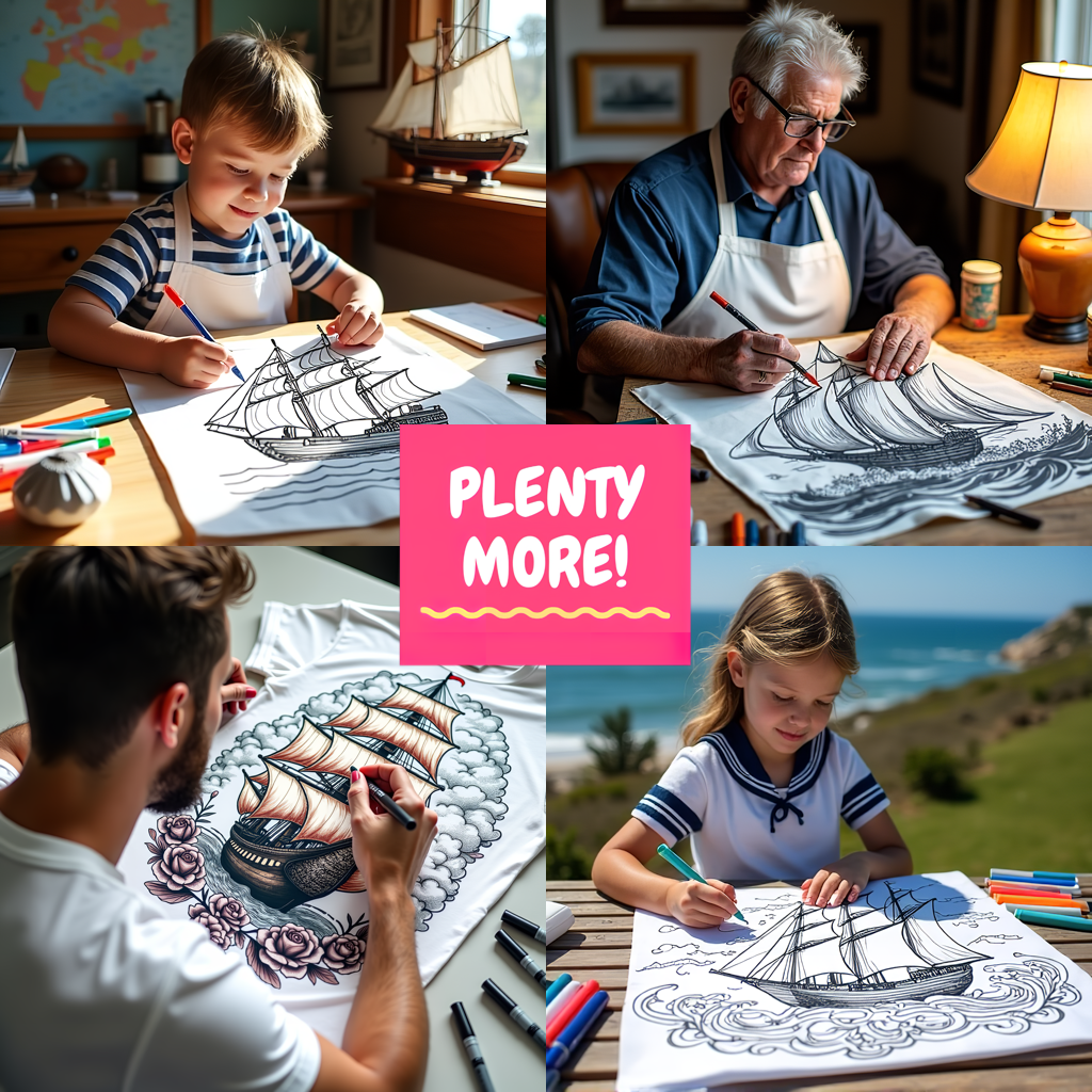 FREE Antique Sailing Ship Coloring Page Download NOW