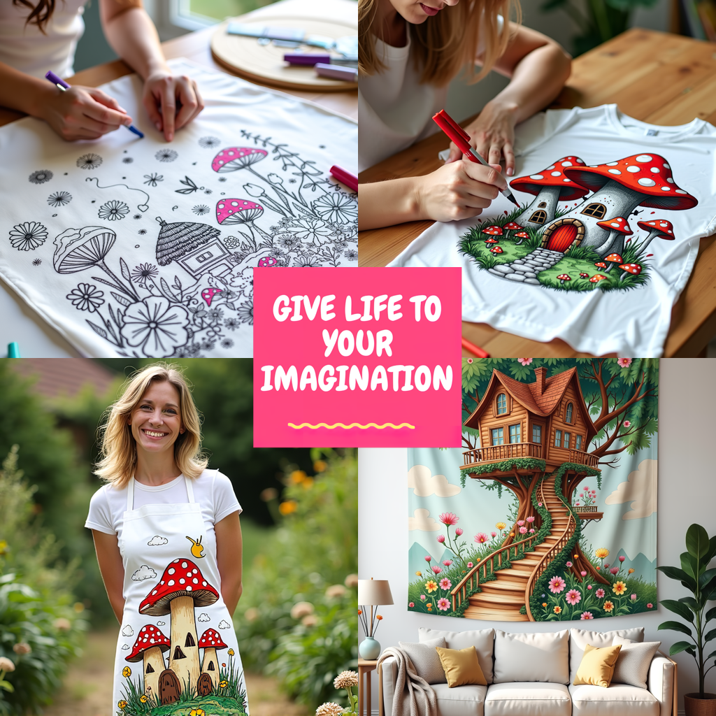 FREE Whimsical Mushroom House Coloring Page - Printable Fantasy Forest Scene