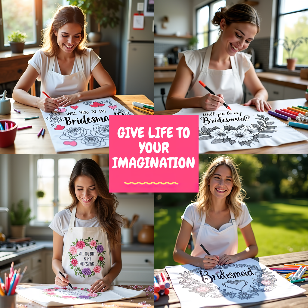 Adult Sweatshirt Coloring Kit with 10 Fabric Markers - Bridesmaids