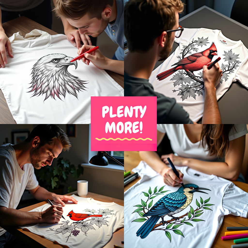 Adult Sweatshirt Coloring Kit with 10 Fabric Markers - Flamingos