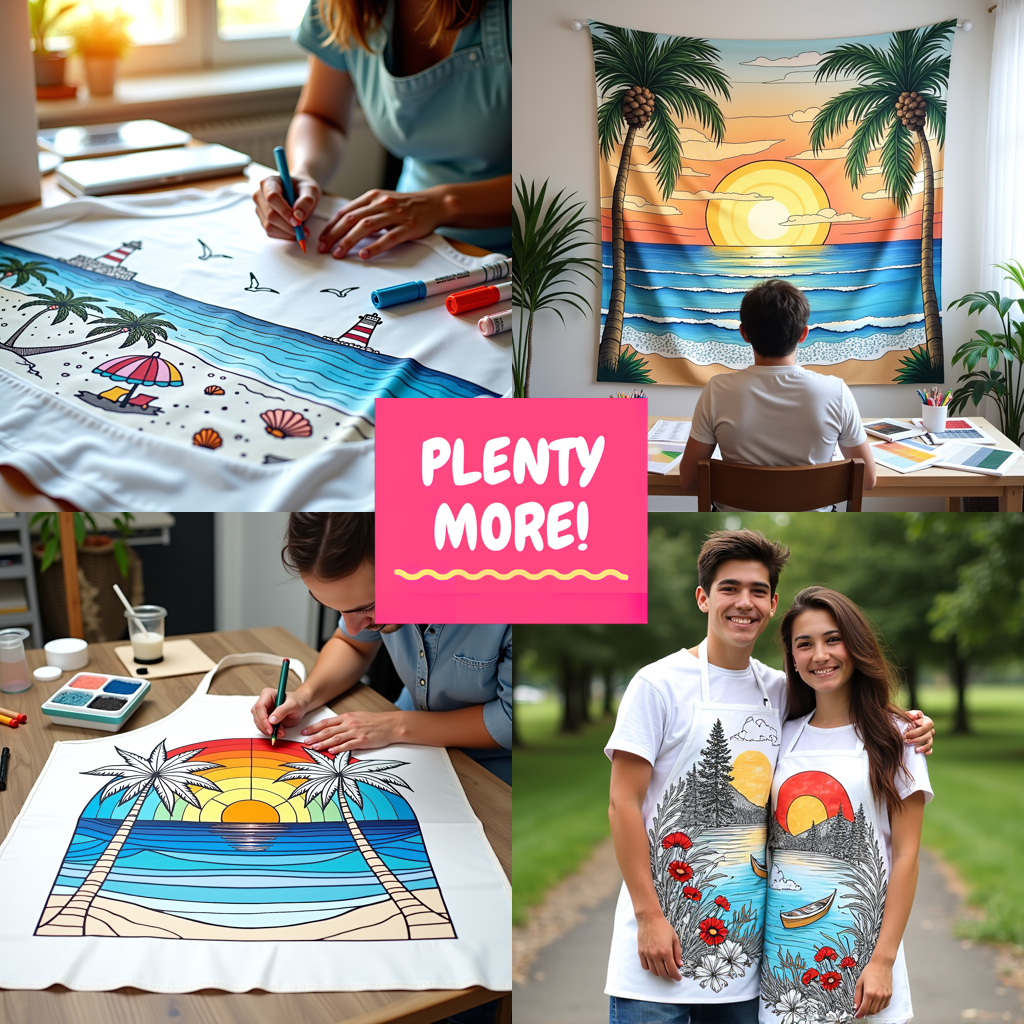 FREE Tropical Beach Coloring Page with Palm Trees and 'Thanks' - Download NOW