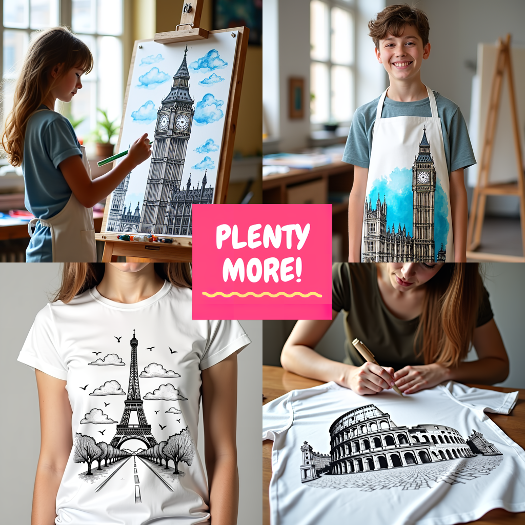 FREE London Big Ben and Double-Decker Bus Coloring Page Download