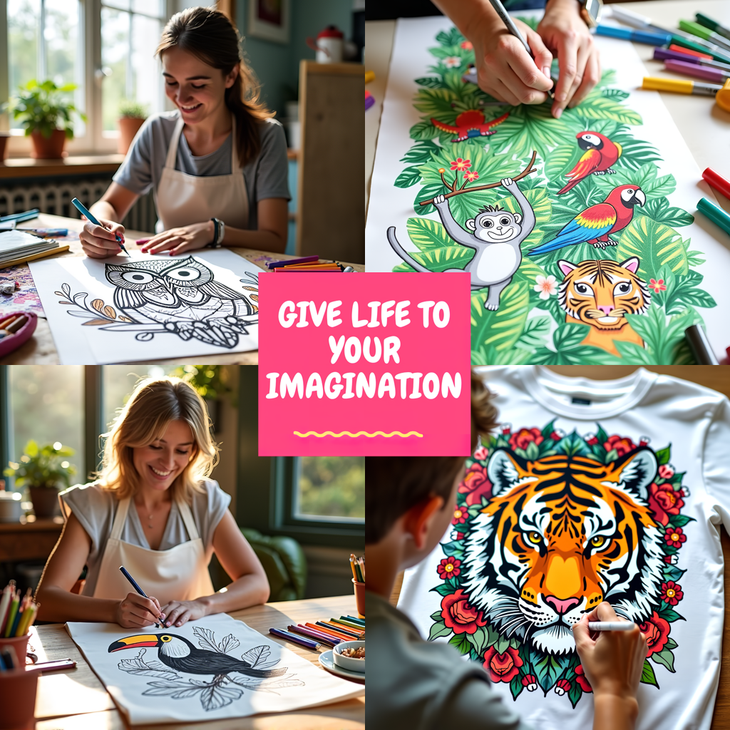 Adult Sweatshirt Coloring Kit with 10 Fabric Markers - Owl