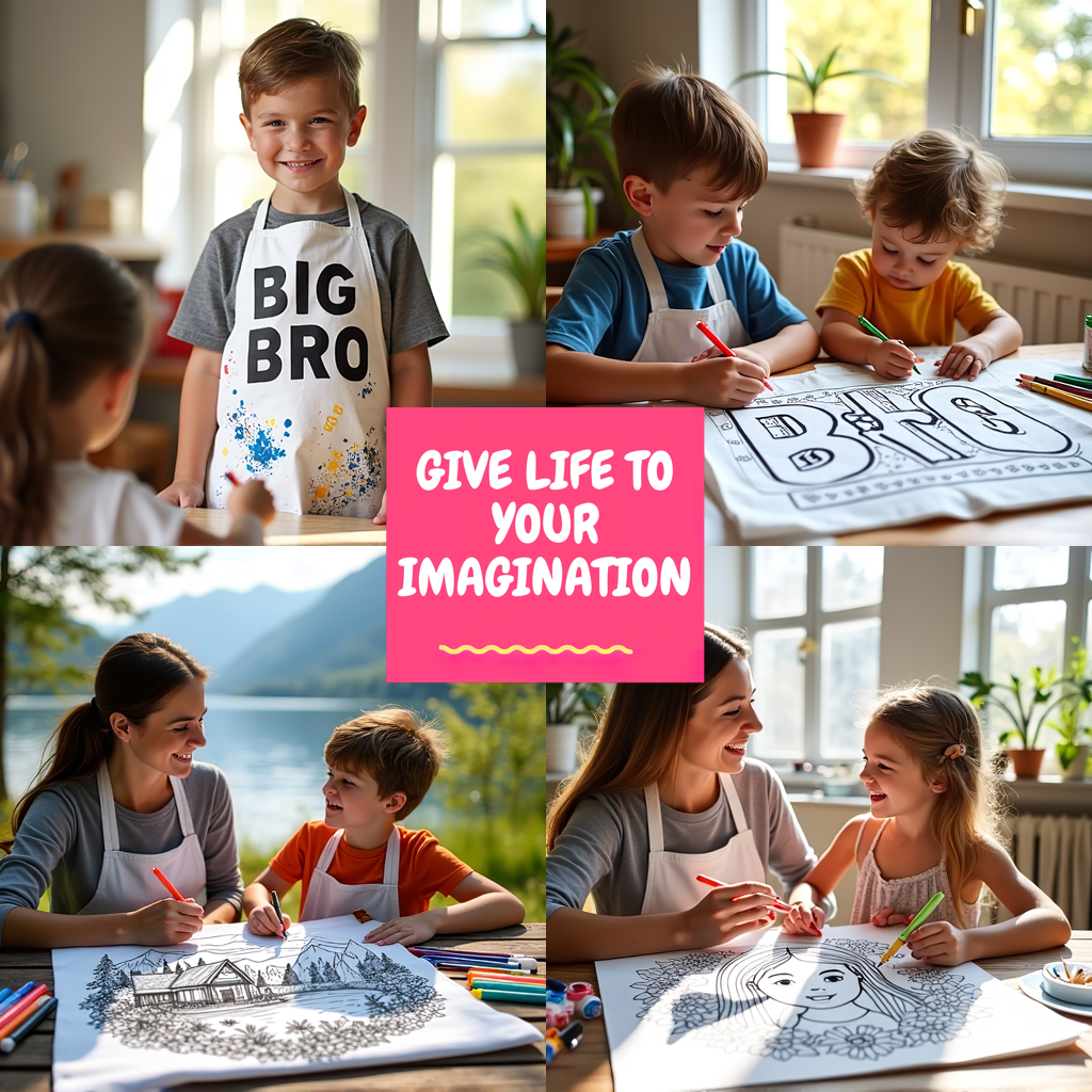 Unisex T-shirt Coloring Kit with 10 Fabric Markers - Brother