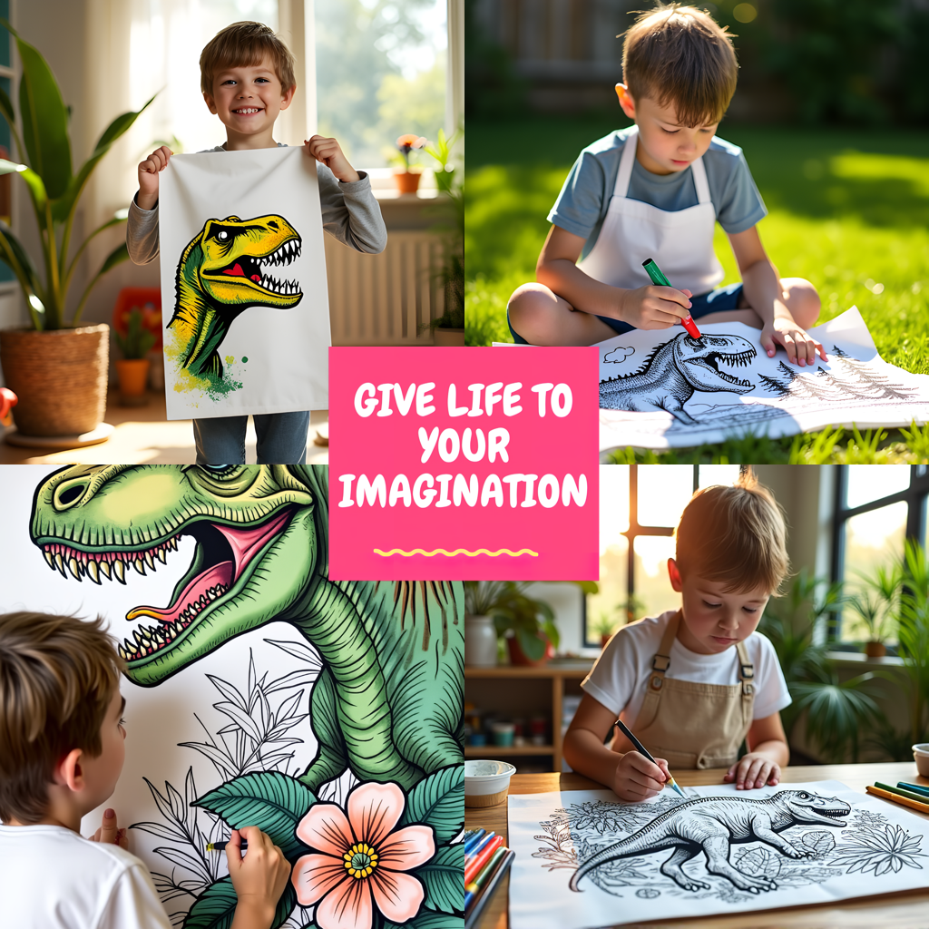 FREE Tyrannosaurus Rex Jungle Coloring Page Download
