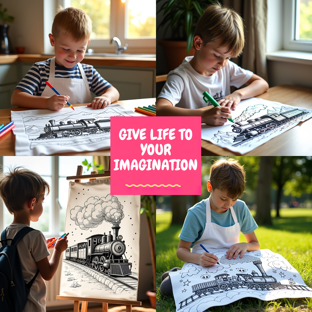 FREE Steam Locomotive Train Coloring Page - Printable Download