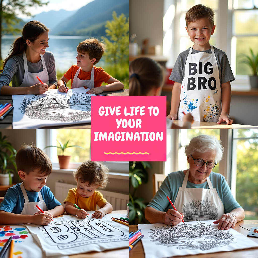 Adult Sweatshirt Coloring Kit with 10 Fabric Markers - Grandpa